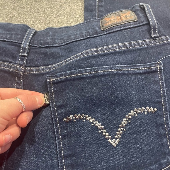 Levi's Women's Boot Cut Jeans - Dark Blue - Picture 7 of 11